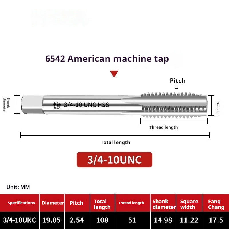 2111-Tap threading machine with tap tapping American stainless steel tapping 1/4-3/5/8UNC UNF Shandong Denso Pricision Tools Co.,Ltd.